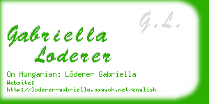 gabriella loderer business card