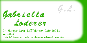 gabriella loderer business card